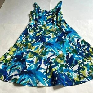 Connected Apparel Multi Blue/Green Dress size 8